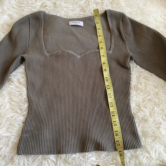 Aritzia Babaton Sculpt Knit Sweetheart Longsleeve - Picture 6 of 8